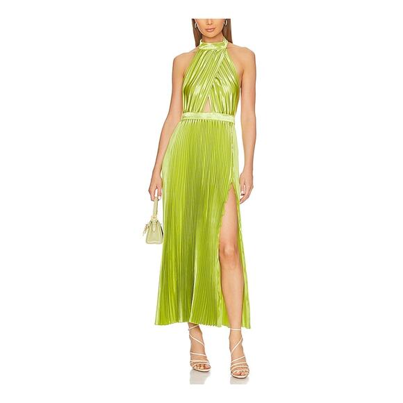 L'Idee Dresses & Skirts - L'Idee 'Renaissance' Green Polyester Split Gown Size 8